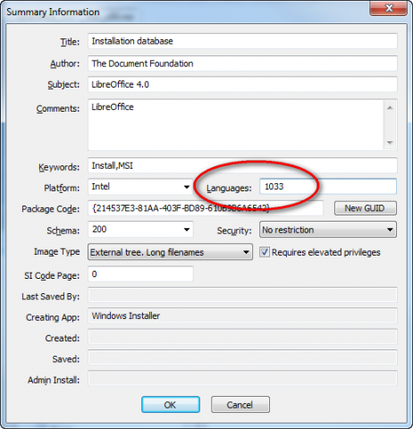 InstEd edit MSI summary information